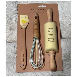 Rae Dunn Baking Set ~ Peep Spatula, Lil Chick Whisk & Let It Bee Rolling Pin 🐥